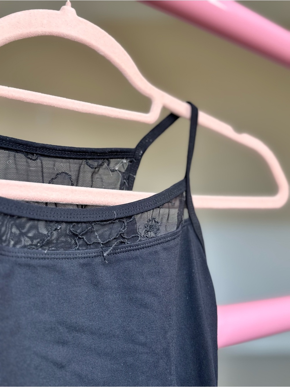 Mirella Black Lace Mesh Dance Leotard - Picture 2 of 7